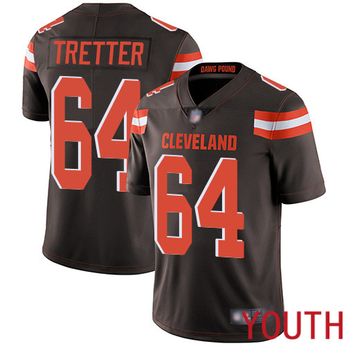 Cleveland Browns JC Tretter Youth Brown Limited Jersey 64 NFL Football Home Vapor Untouchable